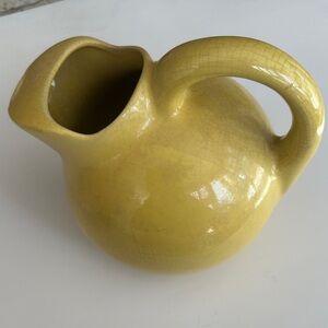 Charming  mid century Yellow Ceramic Jug